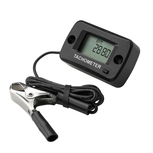 Jayron LCD Digital Benzin Induktiver Drehzahlmesser Wasserdicht für Motorrad Motocross Rasenmäher Schneefräse Generator Roller Kettensäge Jayron LCD Digital Benzin Induktiver Drehzahlmesser Wasserdicht für Motorrad Motocross Rasenmäher Schneefräse Generator Roller Kettensäge von Jayron