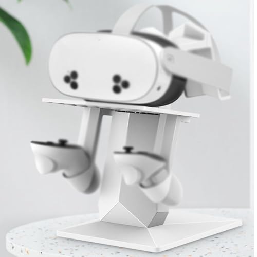 VR-Headset-Ständer, Display-Halterung, platzsparende Desktop-Display-Halterung für Meta für Quest 3S VR-Headset und Zubehör (schwarz) von Jayruit