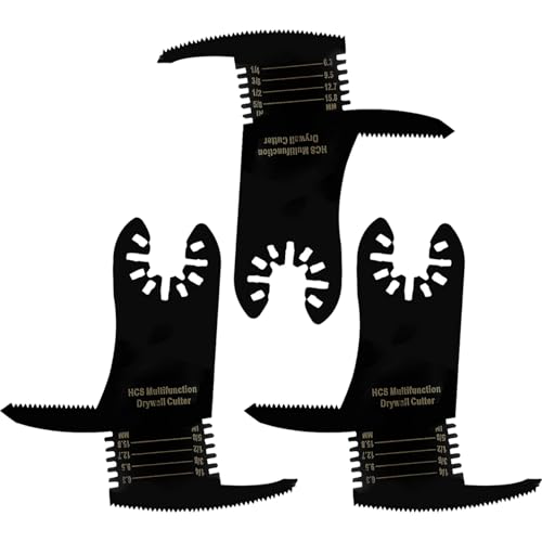 3pcs oszillierende Sägen Blades Dual End Quck Freisetzung Oszillierende Werkzeugklinge aus Mangan mit Tiefenskala 3pcs oszillierende Sägen Blades Dual End Quck Freisetzung Oszillierende Werkzeugklinge aus Mangan mit Tiefenskala von Jcasbdn
