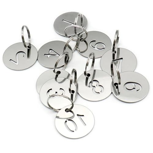 Zahlen -Tags 100pcs 1100 Hohlauslöser 0,9 Runde Edelstahl -Nummern -Tags mit Schlüsselring für Schlüsselklammbecher -Becher Zahlen -Tags 100pcs 1100 Hohlauslöser 0,9 Runde Edelstahl -Nummern -Tags mit Schlüsselring für Schlüsselklammbecher -Becher von Jcasbdn