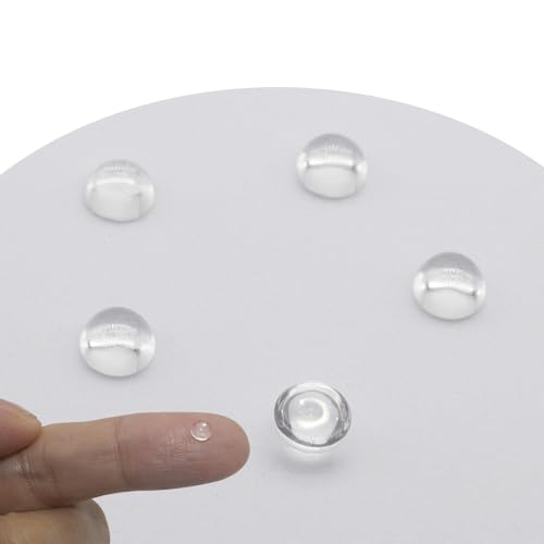 Jeada Optische Glaslinse, 5 mm, flach-konvexe Linse, ohne Kantenfokussierung, LED-konvexe Linse für LED-Taschenlampe, Fahrradscheinwerfer, transparent (Φ5 mm x H 2,8 x F4,0) von Jeada