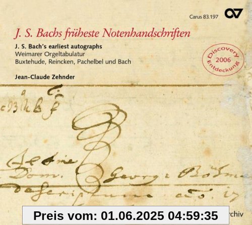Weimarer Orgeltabulatur - Johann Sebastian Bachs früheste Notenhandschrift Weimarer Orgeltabulatur - Johann Sebastian Bachs früheste Notenhandschrift von Jean-Claude Zehnder