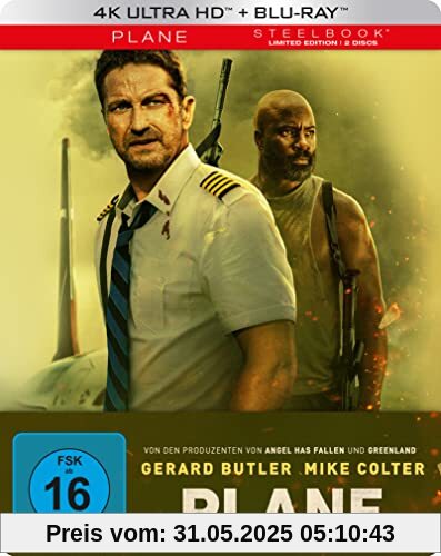 Plane - Limitiertes Steelbook (4K Ultra HD) (+ Blu-ray) von Jean-François Richet