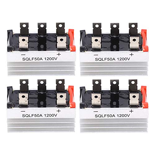 4 Stück SQLF50A 1200V Brückengleichrichter Schweißen 50A 3-Phasen-Gleichrichter Große Leistung Stabiles Gleichrichtermodul mit Kühlkörper Elektronisches Bauteil 4 Stück SQLF50A 1200V Brückengleichrichter Schweißen 50A 3-Phasen-Gleichrichter Große Leistung Stabiles Gleichrichtermodul mit Kühlkörper Elektronisches Bauteil von Jeanoko