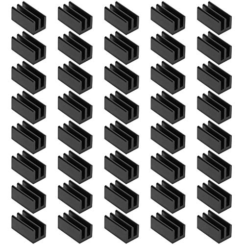 40Pcs Kühlkörper Aluminium Kühlkörper Kühler Chip Kühlrippe Aluminium Chipsatz Kühlkörper Kit für Leiterplatten Chip 8,5x8x16mm Elektronisches Bauteil von Jeanoko