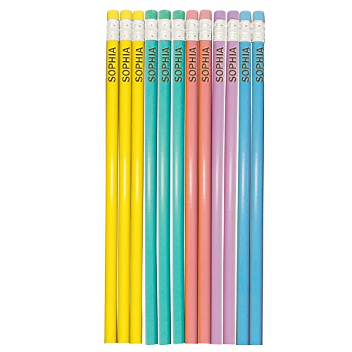 JeathFea Bleistifte Personalisierte bedruckt mit Ihrem Namen oder Text, Spaß Schule, Bürobedarf für Jungen, Mädchen, Jugendliche für Erwachsene Pack von 12 JeathFea Bleistifte Personalisierte bedruckt mit Ihrem Namen oder Text, Spaß Schule, Bürobedarf für Jungen, Mädchen, Jugendliche für Erwachsene Pack von 12 von JeathFea