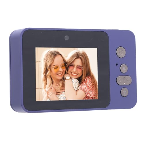1080P 12MP Digitalkamera, Vlogging-Kamera mit 2,4-Zoll-Display, Autofokus-Reisekompaktkamera mit HD-Doppelobjektiv, für Studenten, Teenager, Jungen und Mädchen (Purple) von Jectse