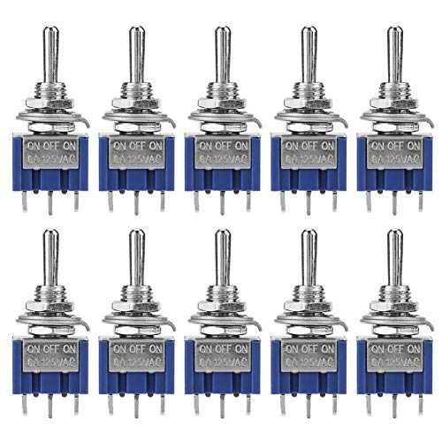 10Pcs Mini Kippschalter, 125V 6A 3 Position On-Off Momentary SPDT Kippschalter, 3 Pin 6mm Wasserdichte Schwere Kippschalter, für automobil, haus, industriesteuerung 10Pcs Mini Kippschalter, 125V 6A 3 Position On-Off Momentary SPDT Kippschalter, 3 Pin 6mm Wasserdichte Schwere Kippschalter, für automobil, haus, industriesteuerung von Jectse