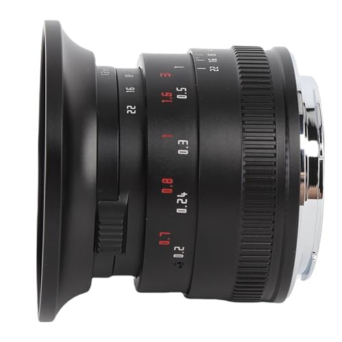 12mm F2.0 Kameraobjektiv, Ultra Weitwinkelhandbuch Fokusobjektiv ohne Verzerrung, Langbeineffekt für Porträts, 20 cm Makro, für A6400 A6500 A6600 für ZVE-10 für ZV-E1 für A7II (Black) von Jectse