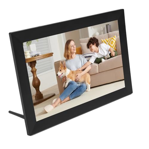 13,3 Zoll WiFi Digital Bilderrahmen, 1280x800 HD LCD -Touchsbildschirm Smart Cloud -Fotorahmen mit 32 GB Speicher, Einfaches Setup Zum Teilen von Bildern und Video, Tabletop (EU-Stecker) von Jectse