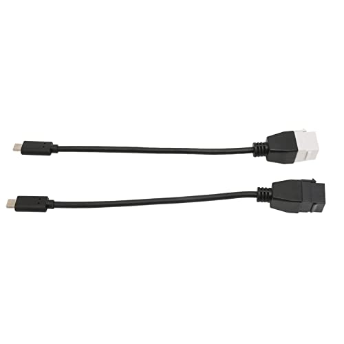 2 Stück Typ C Stecker auf Buchse, USB 3.1 Typ C 5 Gbps Hochgeschwindigkeits Stecker auf Buchse Verlängerungskabel für die Datenübertragung an Wandplatten und das Aufladen von Jectse