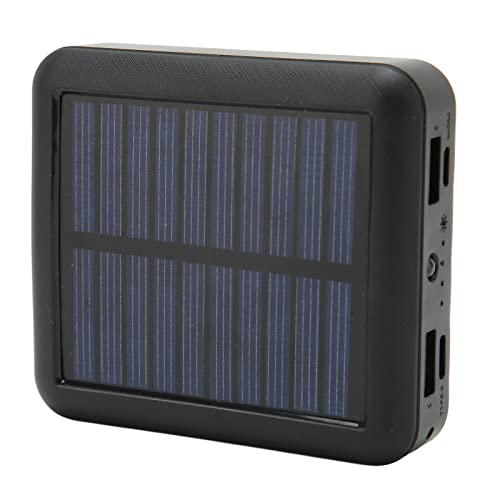 20000mAh Solar Power Bank mit 4 USB-Anschlüssen, wasserdichte Tragbare Solar Ladung, Kompatibel mit Handys, Smartwatches, Tablets für Outdoor-Aktivitäten (Schwarz) von Jectse