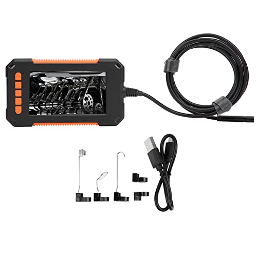 4,3-Zoll-P40-Endoskopkamera 1920 * 1080P, 70 ° IP67 2 m LCD-Bildschirm mit leuchtender Länge, industrielles HD-Handbildschirm-Endoskop für die Inspektion von Fahrzeugpipelines (orange) von Jectse