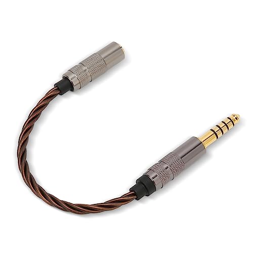 4,4 Mm Symmetrischer Stecker auf 3,5 Mm Buchse, Kopfhörer-Adapterkabel, High-Stereo-Audio-Konverter, OFC-Kabel mit Vergoldeter Oberfläche, Verschleißfest von Jectse