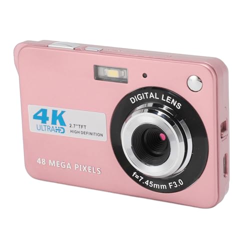 48 MP 4K-Digitalkamera, Vlogging-Kamera mit 8-fachem Digitalzoom, Autofokus Anti-Shake-Taschen-Kompaktkamera mit 2,7-Zoll-Bildschirm, mit Fülllicht, für Kinder, Teenager, von Jectse