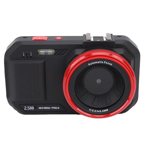 48MP Digitalkamera, WiFi -Vlogging -Kamera mit 16x Digitalem Zoom, Autofokus -Travel -Kompaktkamera mit 2,8 -Zoll -Farbbildschirm für Schüler Jungen Jungen Mädchen (Black) von Jectse