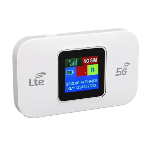 4G LTE Mobiler WLAN-Hotspot, 300 Mbit/s Entsperrte WLAN-Router-Geräte mit SIM-Kartensteckplatz, Reise-Hotspot mit Farbbildschirm für Reise-Camping-Überwachungskamera von Jectse