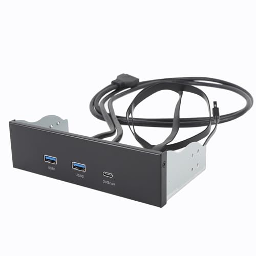 5,25 -Zoll -Frontplatte USB -Hub, Interner USB -Hub mit 5 Gbit/S USB A und 20 Gbit/S Typ C Header, 19 -Pin Optischer Laufwerksverlängerungsfeld für PC -Computer 5,25 -Zoll -Frontplatte USB -Hub, Interner USB -Hub mit 5 Gbit/S USB A und 20 Gbit/S Typ C Header, 19 -Pin Optischer Laufwerksverlängerungsfeld für PC -Computer von Jectse