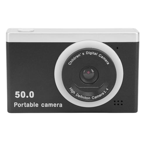 50 MP 1080P-Digitalkamera, HD-Vlogging-Kameras mit 8-fachem Digitalzoom, Tragbare Autofokus-Doppelkameras Vorne und Hinten mit Mehreren Filtern, 2,4-Zoll-Bildschirm, für (Black) von Jectse