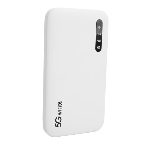 5G Wi-Fi 6 Mobiler Hotspot-Router, Tragbares 2,4/5,8-GHz-Dualband-WLAN-Gerät, 5G-Modem mit SIM-Kartensteckplatz, Bis zu 16 Geräte, IP67 Wasserdicht, für Telefon-Tablet von Jectse