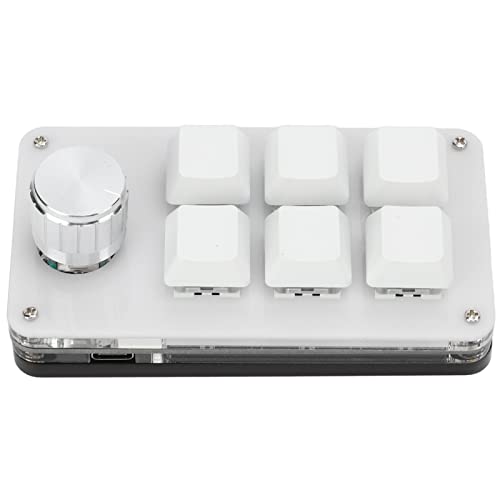 6-Tasten-Gaming-Tastatur, DC 5 V 1 A Programmierbare Makro-Tastatur mit Knopf, Blauer Schalter, Einhändige Tastenkombination, Benutzerdefinierte Tastaturen, für Linux, für von Jectse
