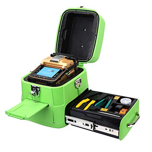 AI-8C Optical Fusion Splicer，AC100-240V 5 Zoll Bildschirm Glasfaser Schweißmaschine Optische Faser Fusion Splicer FTTH Faserkernausrichtung Spleißgerät für SM/MM/DS/NZDS(EU) von Jectse