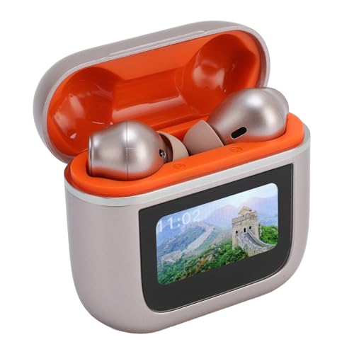 AI Language Translation Earbuds, 144 Sprachen & Akzente TWS Noise Cancel Ling Translation Earbuds mit Touchscreen, für das Lernen Im Reise Geschäft (Gold) von Jectse