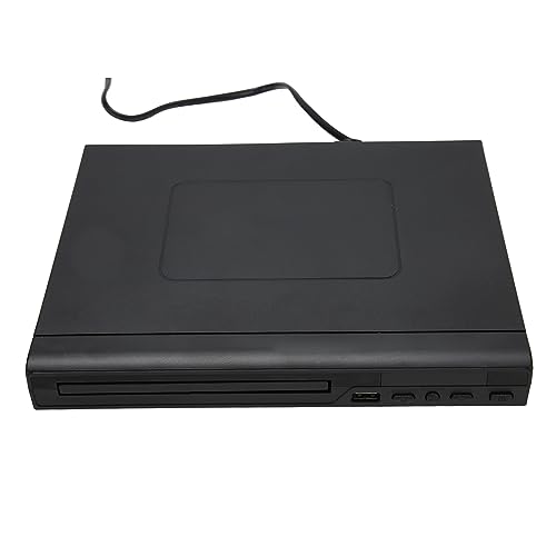 DVD-Player, USB-DVD-Player, Kleiner DVD-Player mit Fernbedienung und Cinch-Kabel, Integrierter PAL NTSC USB 2.0, HD-DVD-Player für Smart TV (EU-Stecker) von Jectse