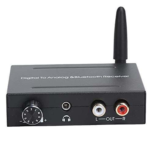 Digital-Analog-Audiokonverter mit 5.0 Bluetooth-Empfänger, Optischer Koaxial-auf-Cinch-3,5-mm-Audioausgang, Professioneller Digital-Analog-Konverter für Heimkino von Jectse