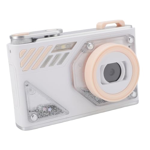 Digitalkamera, 48MP FHD 1080p Auto Focus Point and Shoot Camera mit 8X Digitalem Zoom, Kleine Kompakte Vlogging -Kamera mit Vorder- und Rückfahrkamera für Kinder Teenager Schüler (White) von Jectse