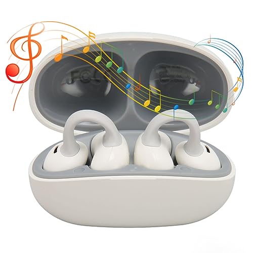 Drahtlose Ohrclips-Ohrhörer, Hi82 Bluetooth 5.3 Open-Ear-Ohrhörer mit Bis zu 55 Stunden Spielzeit, ENC-Sportkopfhörer mit Geräuschunterdrückung und HiFi-Stereoanlage, Wasserdicht von Jectse