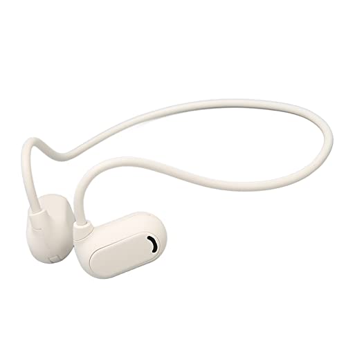 Drahtloser Open Ear Kopfhörer, HiFi Stereo Bluetooth 5.3 Super Leichtes Sport-Headset, Verlustloser Sound Wiederauf Ladbare Kopfhörer Zum Laufen Reiten Wander Training (Weiss) von Jectse
