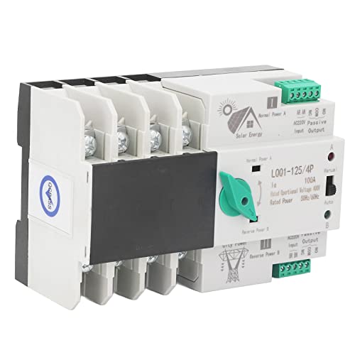 Dual Power Automatic Transfer Switch, LQQ1-125/4P AC400V 100A Mini Power Transfer Switch, Schnell Schaltender Elektronischer Leistungsschalter ATS-Umschalter für Heimfabrik, PV-Typ von Jectse