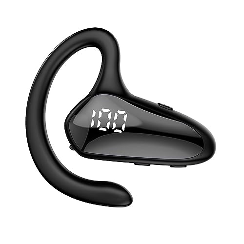 Einohr-Bluetooth-Ohrhörer, YX02-Kopfhörer mit Geräuschunterdrückung, Rechtes Ohr, mit LED-Digitalanzeige, Knochenleitungs-Kopfhörer mit Offenem Ohr, Ultraleichtes Design, für von Jectse