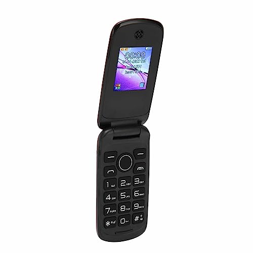 Entsperrtes Klapphandy, F4 2G Klapphandy mit Großen Tasten für Senioren mit SOS-Funktion, Einfaches Mobiltelefon mit Extrem Langem Standby, 1,77-Zoll-Farbdisplay, Dual-SIM-Karte, (Schwarz) von Jectse