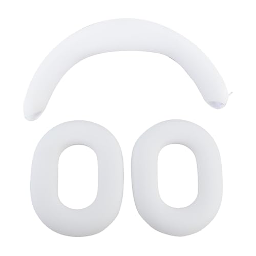Ersatz-Ohrpolster für INZONE H7 für INZONE H9 Kopfhörer, Silikon-Ohrenschützer, Ohrpolsterkissen, Kopfbandabdeckung und Ohrpolsterbezüge für INZONE H9 (White) von Jectse