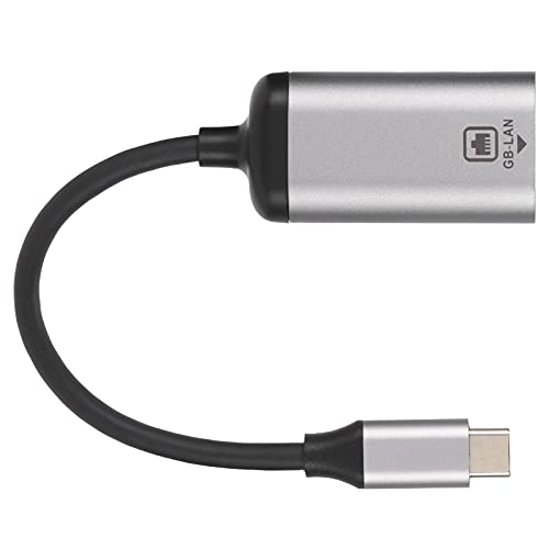 Ethernet-Adapter,Hochwertiges Aluminiumgehäuse Kein Treiber Einfache Verwendung der Typ-C-Schnittstelle USB-C-Ethernet-Adapter,Plug and Play Kabelgebundener (USB-C-zu-RJ45-Adapter mit Kabel (JD0770)) von Jectse