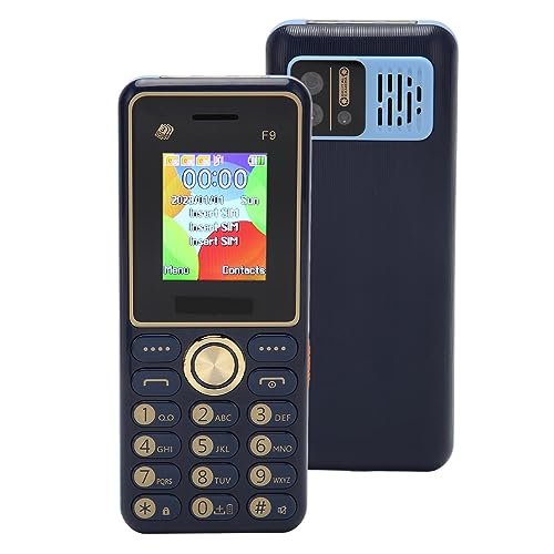 F9 GSM-entsperrtes Mobiltelefon, 2G-Mobiltelefon, Handy mit Großen Tasten, 3 SIM 3 Standby, mit SOS-Funktion, Privatnummer, 1,8-Zoll-Bildschirm-Mobiltelefon für Senioren, (Blau) von Jectse