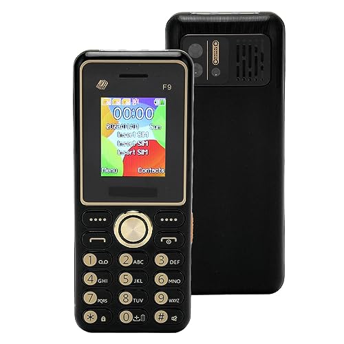 F9 GSM-entsperrtes Mobiltelefon, 2G-Mobiltelefon, Handy mit Großen Tasten, 3 SIM 3 Standby, mit SOS-Funktion, Privatnummer, 1,8-Zoll-Bildschirm-Mobiltelefon für Senioren, (Schwarz) von Jectse