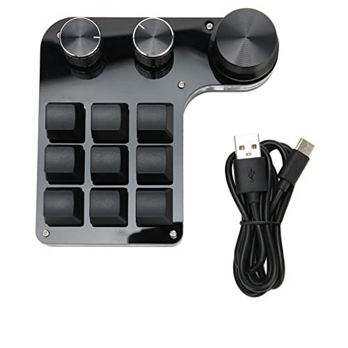 Gaming-Tastatur, Mechanische USB-Tastatur mit RGB-Hintergrundbeleuchtung, 9 Tasten, Rote Achse, für Allgemeine Computerzwecke von Jectse