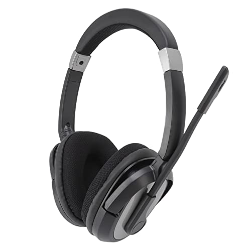 Headset mit Mikrofon, kabellose Over-Ear-Kopfhörer mit 180-Grad-Mikrofon mit Geräuschunterdrückung, 24 Stunden Spielzeit, PC-Kopfhörer für den Kundenservice im Call Center Office von Jectse