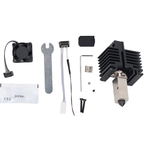 Hotend Kit für P1P P1S 3D Drucker, 0,2 Mm Gehärteter Stahldüse Extruder Heißes Ende mit 2510 Doppelkugellager Kühlventilator und PWM Temperaturregelung, 25 * 25 * 10 Mm von Jectse