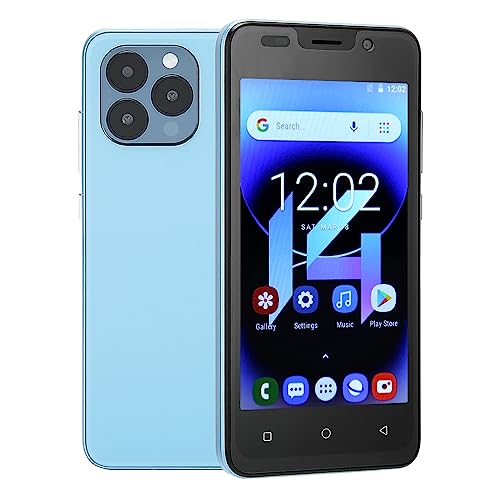 I14 PRO MAX Smartphone, 3G-Netzwerk-Handy, 4 GB RAM 32 GB ROM, Entsperrtes Smartphone mit Gesichtserkennung, 5,0-Zoll-HD-Bildschirm, 8 MP + 5 MP Kamera, (EU-Stecker) von Jectse