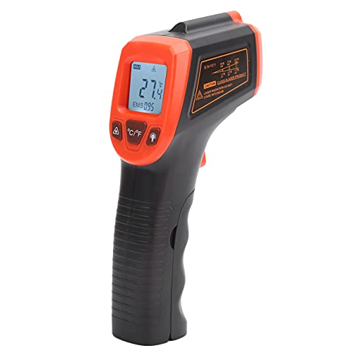 Industrie-Thermometer GM320S, LCD-Display, Infrarot-Temperaturmesspistole mit Datenspeicherung, Zielanzeige und Hintergrundbeleuchtung, für Warmwasserleitungen, Motorteile (Rot) von Jectse