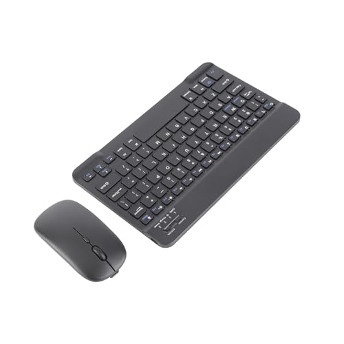 Jectse 10-Zoll-Tastatur, Rutschfestes Panel, Leicht und Tragbar, Wasser- und Staubdicht, Unterstützt 2,4-G-Verbindung für, für Win (Black) von Jectse