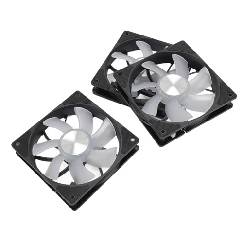 Jectse 120 Mm PWM ARGB-Gehäuselüfter, 3-in-1 Professioneller ARGB-PC-Lüfter 5 V 2000 U/min für PC-Gehäuse (Black) von Jectse