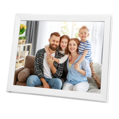 Jectse 15 Zoll WiFi Digital Bilderrahmen, Touchscreen Smart Electronic Photo Frame, 1024 X 768 FHD -IPS, Automatische Drehwand der Wandmontage, 32 GB Speicher, Einfaches Setup Zum (EU-Stecker) von Jectse