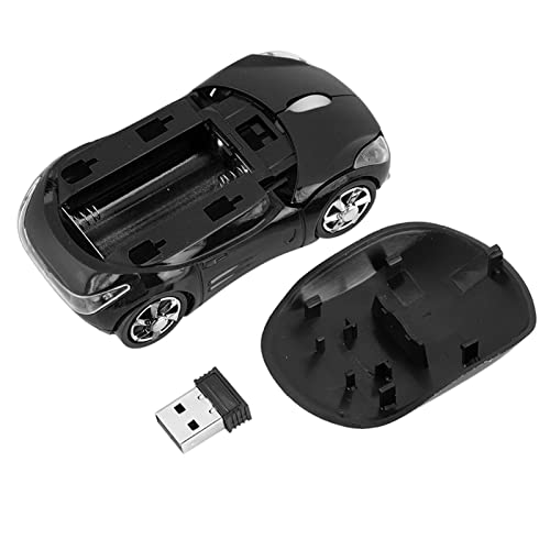 Jectse 2,4 G Wireless-Maus, 1600 DPI Optische Maus mit 3 Tasten mit Scrollrad, Plug-and-Play-Maus, 5 Millionen Schaltdauer, mit Empfänger-Aufbewahrungsfach (Schwarz) von Jectse