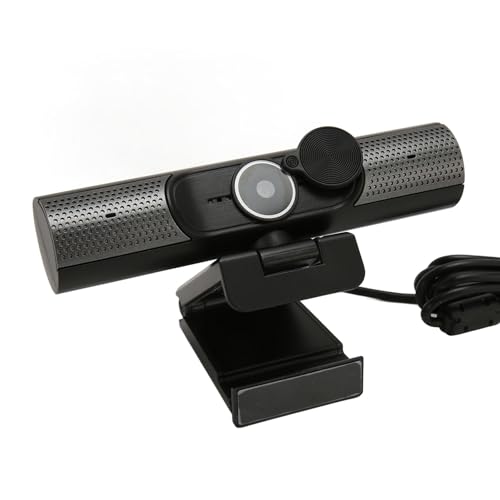 Jectse 2K-Webcam mit Mikrofon, 2K 30fps USB-Webcam mit Autofokus, HiFi-Lautsprecher, Rauschunterdrückungsmikrofon, Computer-Webkamera mit Privater Abdeckung, Plug-and-Play, für von Jectse