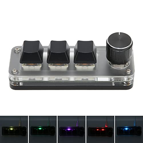 Jectse -3-Tasten-Tastatur mit Knopf, Mechanische Gaming-Tastatur Programmierung Makro-Tastatur mit Knopf für DIY-Programm Jectse -3-Tasten-Tastatur mit Knopf, Mechanische Gaming-Tastatur Programmierung Makro-Tastatur mit Knopf für DIY-Programm von Jectse